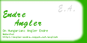 endre angler business card